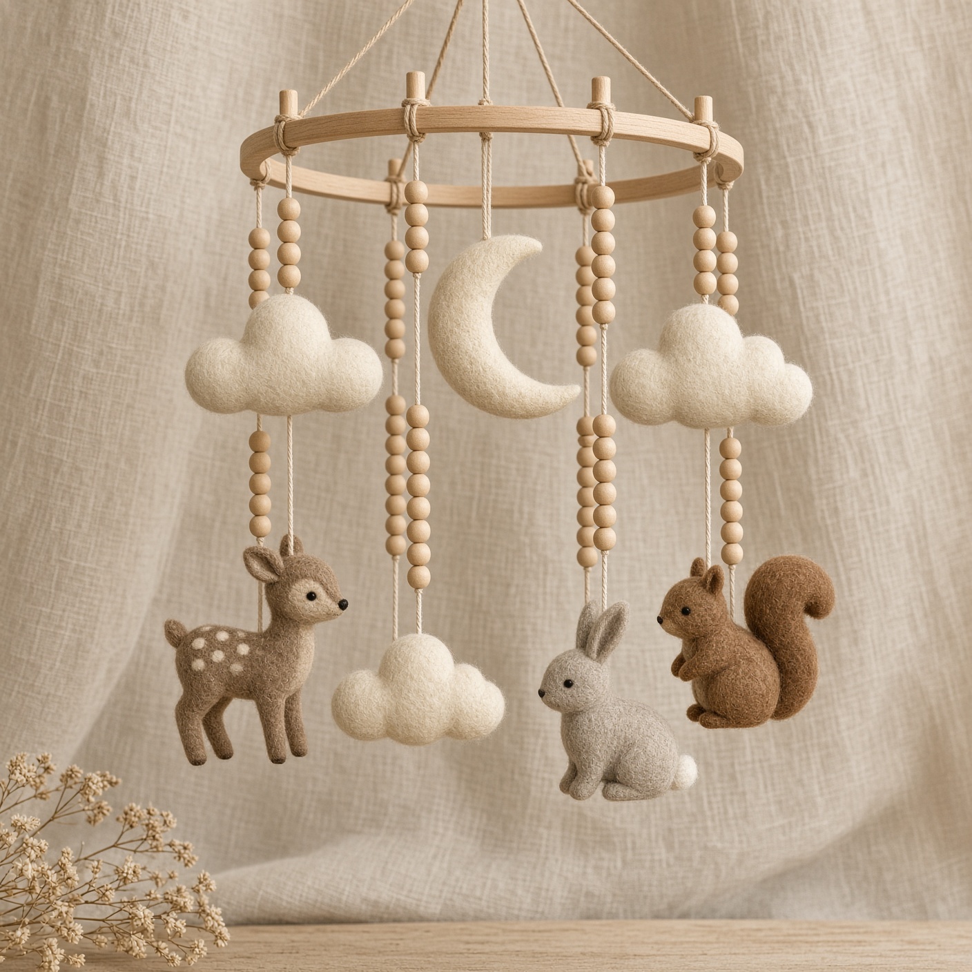 Felt Woodland Crib Mobile