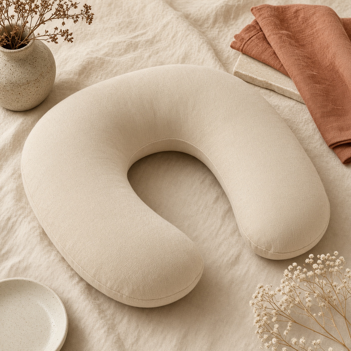Beige Nursing Arm Pillow
